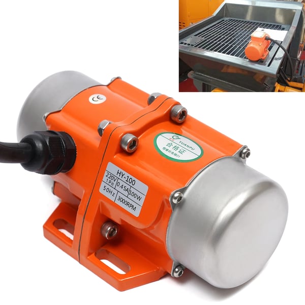 Vibrationsmotor - AC enfaset - 40 W - 3000 o/min - 220 V - Til vibrationssi - 2,3 kg