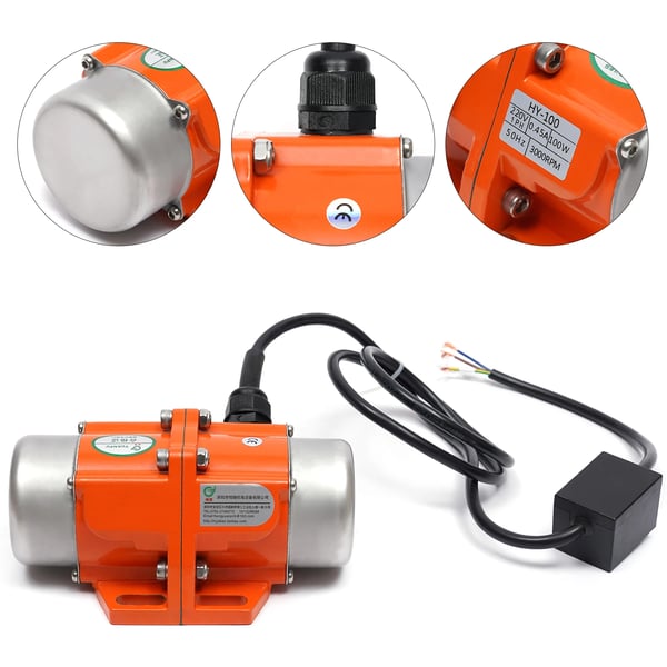Vibrationsmotor - AC enfaset - 40 W - 3000 o/min - 220 V - Til vibrationssi - 2,3 kg