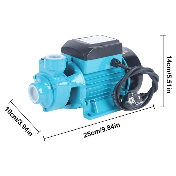 Industriel vandpumpe - Cirkulations-/boosterpumpe - 220 V - 370 W - 2850 O/min - Høj effekt - Have/industri - 5,3 kg - Blå