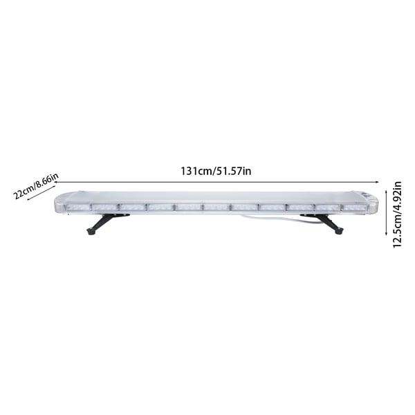 LED-advarselslys, stroboskop-panel/lysbjælke til bil & lastbil, flere flashtilstande, nødbelysning og parkering