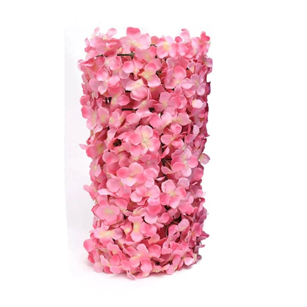 Kunstig blomster-væg, vægpaneler 10-pak, pink silkeroser til bryllup, fest og fotobaggrund