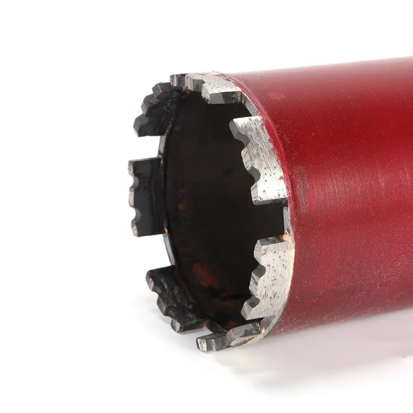 Diamant kerneborkrone til beton - Kerneborkrone/Kernebor - 63 x 450 mm - Tør- og vådboring - Rød