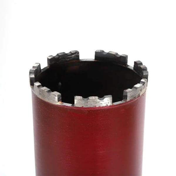 Diamant kerneborkrone til beton - Kerneborkrone/Kernebor - 63 x 450 mm - Tør- og vådboring - Rød