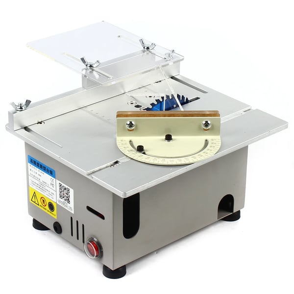 Mini bordrundsav - Sæt - 96 W - 10 cm klinge - 9000 o/min - Skæredybde 1–29 mm - 90° anslag - EU-stik 110–240 V