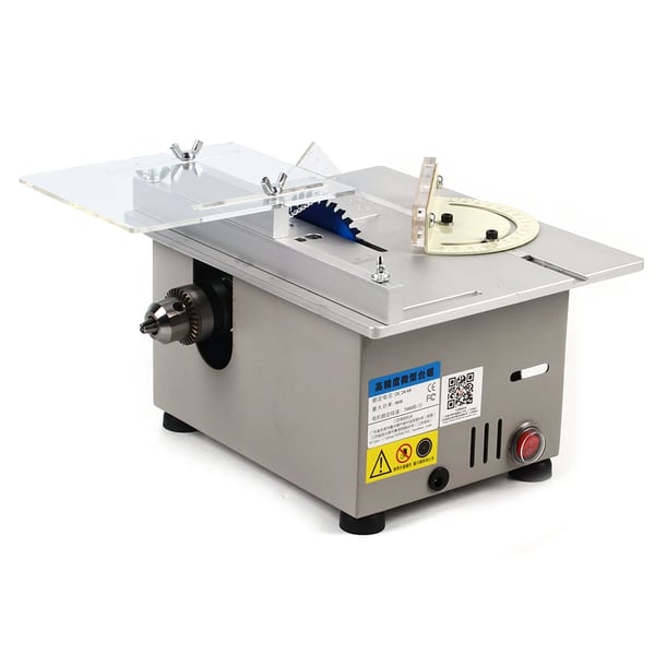 Mini bordrundsav - Sæt - 96 W - 10 cm klinge - 9000 o/min - Skæredybde 1–29 mm - 90° anslag - EU-stik 110–240 V