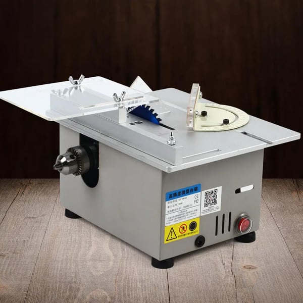 Mini bordrundsav - Sæt - 96 W - 10 cm klinge - 9000 o/min - Skæredybde 1–29 mm - 90° anslag - EU-stik 110–240 V