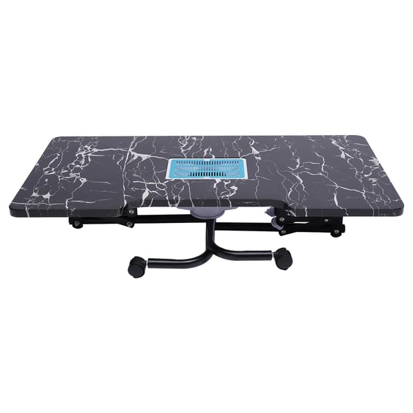 Bærbart neglebord - Manicurebord MT-015P - Sammenklappeligt - Støvopsamler 220 V - MDF/PVC/jern - Kræver montering - Til salon og hjem