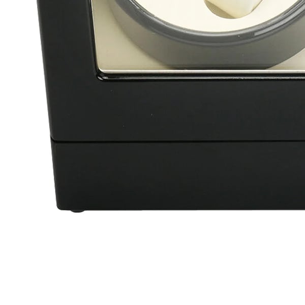 Urbevæger Watch Winder - Displayboks - Automatisk Rotation - 4 Ure - Træ - Blank Finish - Sort