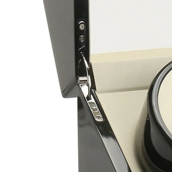 Urbevæger Watch Winder - Displayboks - Automatisk Rotation - 4 Ure - Træ - Blank Finish - Sort