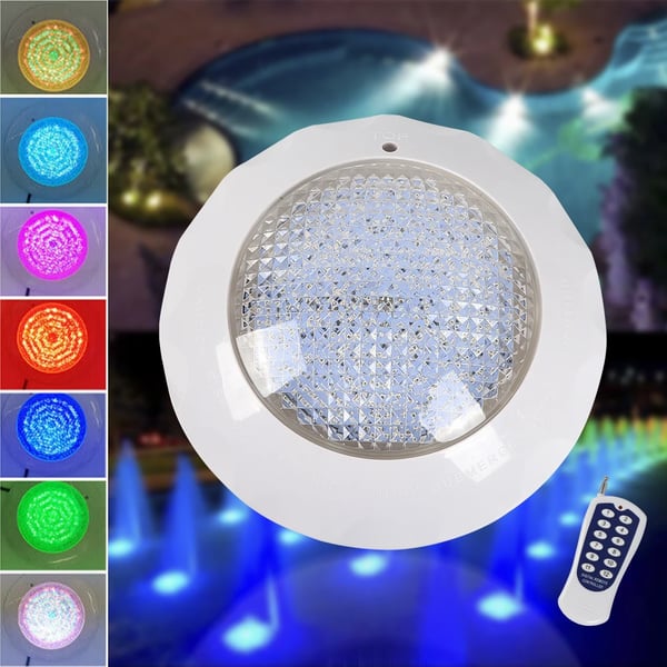LED uima-altaan valo - Vedenalainen lamppu - 45 W - AC 12 V - IP68 - Kaukosäädin - 120° säteilykulma - RGB