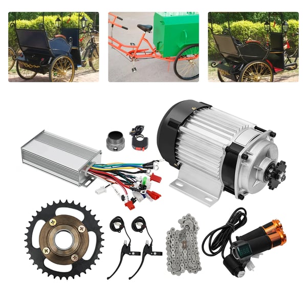Sähkömoottorisarja - Harjaton Vaihteellinen 48V 500W/750W - Sähkötrike/Riksapyörä - Valkoinen