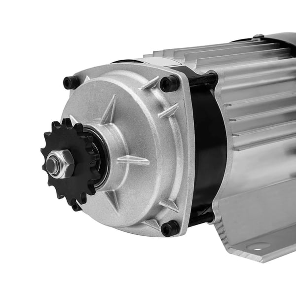 Elmotor Kit - Børsteløs Gearmotor - 48V - Til El-trehjulet/Rickshaw Cykel - Rustfrit Stål - Sølv