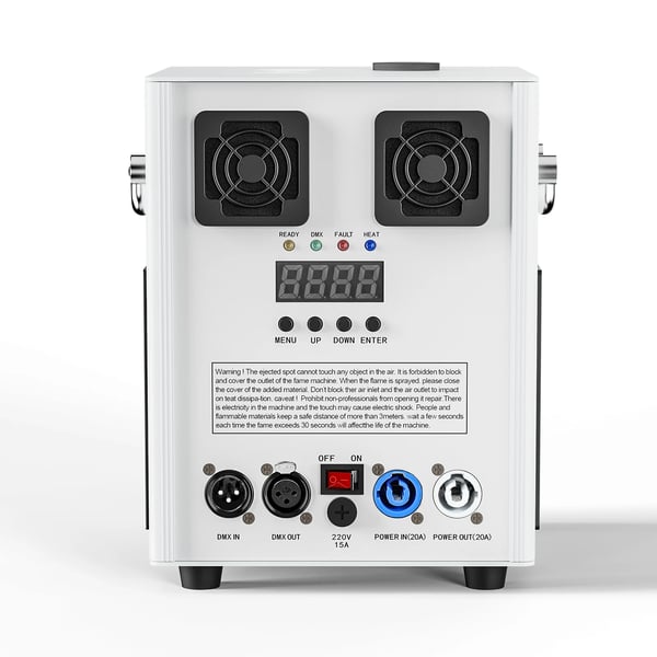 Kold gnistmaskine - DMX sceneeffekt - 700W - 110–220V - Selvstændig - UL-certificeret - Til scene & DJ - Sort
