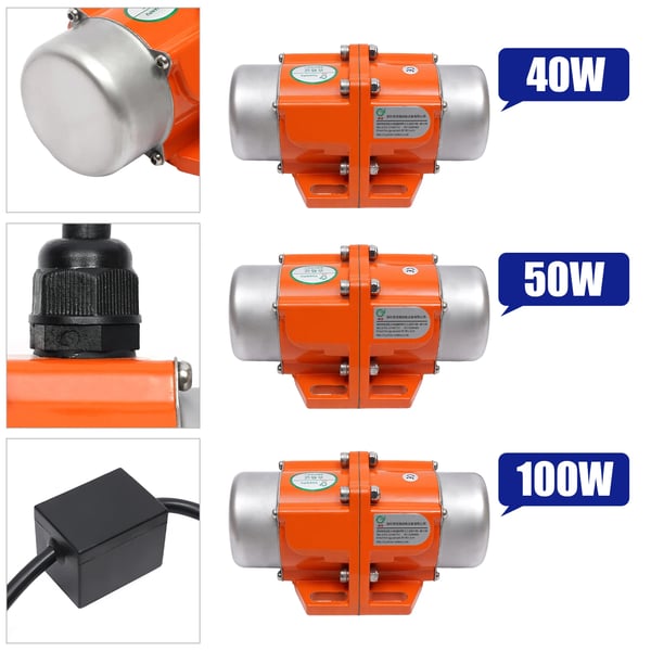 AC-värinämoottori, asynkroninen 3000 RPM, alumiiniseos, 220 V EU-pistoke, vihreä