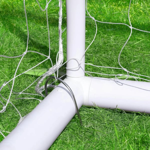 Fodboldmål til haven - Mål med net - Bærbar, Vejrbestandig, Gummimateriale, Med jordspyd, Til børn og voksne
