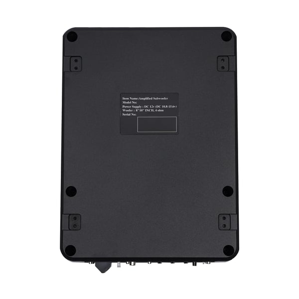 Bil subwoofer - Lukket under-sæde model - 20 cm - 12 V - Aluminiumslegering - 20–150 Hz - SNR > 90 dB - Sort