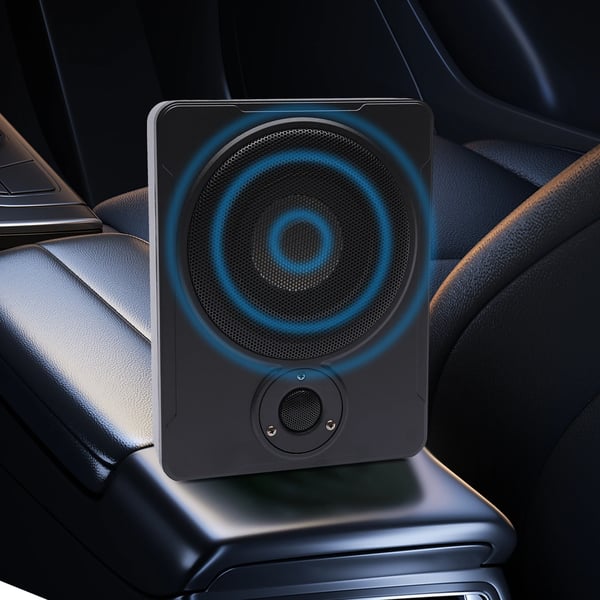 Bil subwoofer - Lukket under-sæde model - 20 cm - 12 V - Aluminiumslegering - 20–150 Hz - SNR > 90 dB - Sort