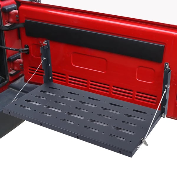 Bagklapbord, sammenklappelig bagagehylde til Jeep Wrangler JK 2007–2017, sort
