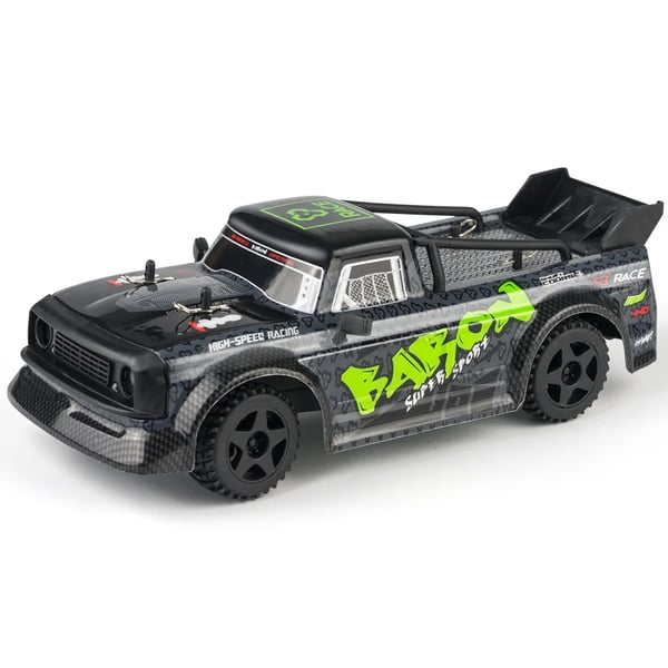 RC driftbil - 2411 RTR 1:24 - Fjärr 2,4G - RWD drift med gyro - LED-ljus - Full proportionell - 3,7V 300mAh 15–20 min - Grön