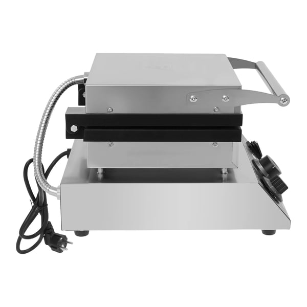Elektrisk vaffeljern - Professionel - Dobbelt, rektangulær - 2000 W - Temperatur 50–300 °C - Timer 0–5 min - Støbt aluminium & rustfrit stål
