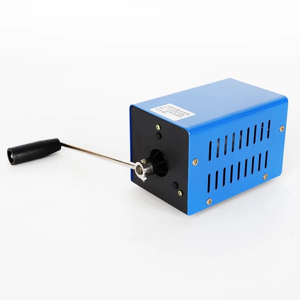 Bærbar multifunktionsgenerator, håndsvinget dynamo 20 W USB-oplader, nødstrøm til rejse & camping, blå