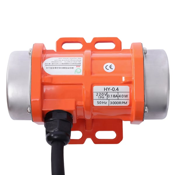 Vibrationsmotor - Betonvibrator - 40 W - 3000 o/min - 220 V 50 Hz - Enfaset - Ren kobbermotor - Rød