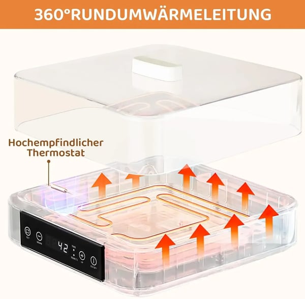 Yoghurtmaskine, digital model, temperatur- og tidsstyring, automatisk, 9 portionsglas á 170 ml, hvid