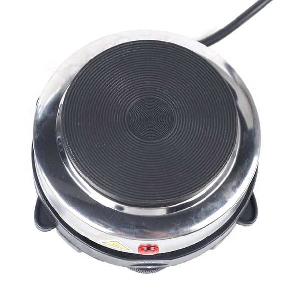 Sähköinen keittolevy, yksilevyinen 500 W, 6 tehotasoa, mini kannettava retkikäyttöön, musta