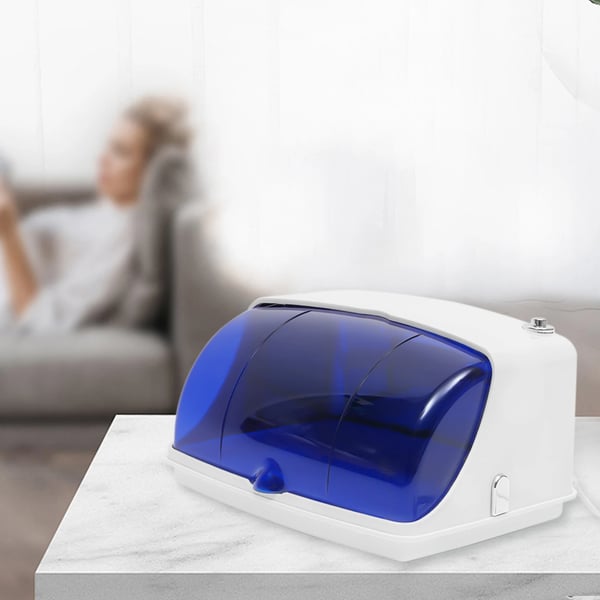UV-sterilointilaite, desinfiointilaatikko kosmetiikkaan/manikyyriin/tatuointeihin, 45–65°C, 200 W, flip-kansi, irrotettava tarjotin, valkoinen