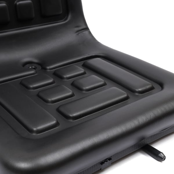 Universelt traktor- og gaffeltrucksæde - Førersæde - Tykt PU-læder, Antirust jernplade, Horisontalt justerbar, 36×35×30 cm, 4,05 kg - Sort