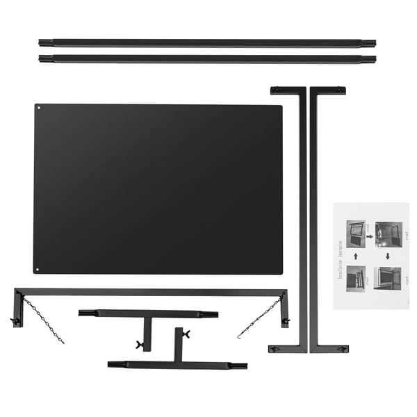 Musta metallinen kylttiteline, Tervetulokyltin kaari S, 100×75 cm häihin, juhliin ja DIY-sisustukseen