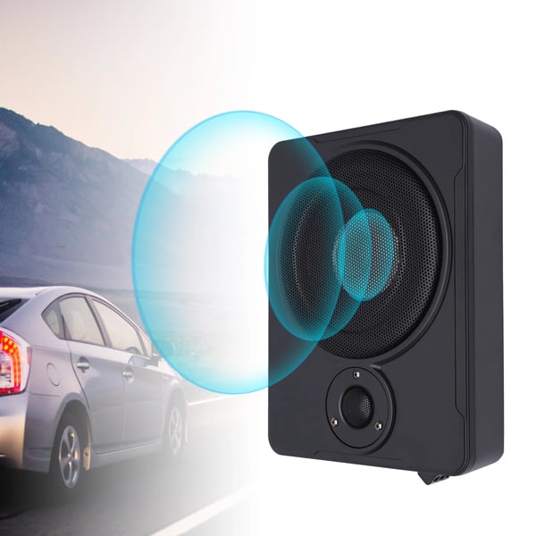 Under-sæde subwoofer, aktiv 8", 600W, slankt design til bil/lastbil