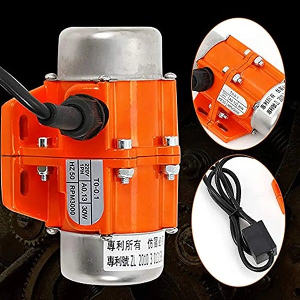 Tärinämoottori - Asynkroninen AC-moottori - 30 W - 220 V 1-vaihe - 3000 rpm - Alumiinirunko - IE1, CE