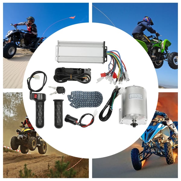 Børsteløst motorkit, 48–72V 3000W, konverteringssæt med controller og gashåndtag til el-løbehjul, elcykel, motorcykel