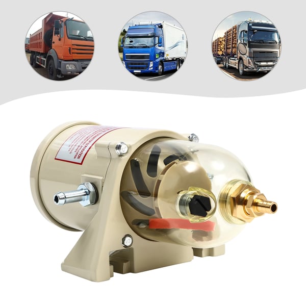 Dieselpolttoainesuodatin - Vedenerotin 500FG/500FH - Alumiiniseos - Vene ja kuorma-auto - Oranssi