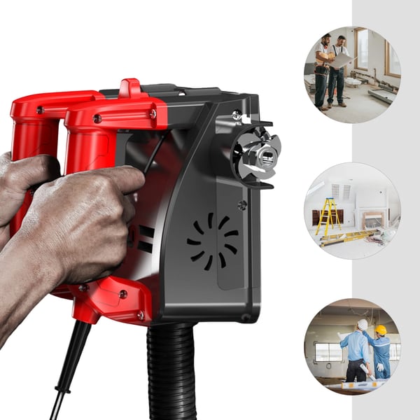 Elektrinen betonijyrsin/seinähiontakone, 1200 W, 3000 r/min, vakioterä, punainen, seinäkaavin-sarja