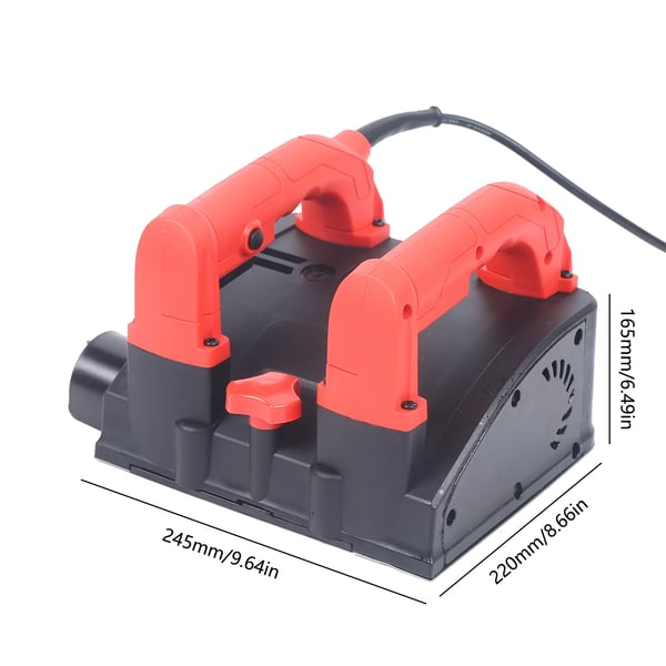 Elektrinen betonijyrsin/seinähiontakone, 1200 W, 3000 r/min, vakioterä, punainen, seinäkaavin-sarja