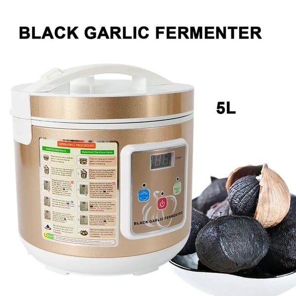 Fermenter til sort hvidløg - Automatisk fermenteringsmaskine - 5 l - 90 W - 12–15 dage - Intelligent styring - Pink