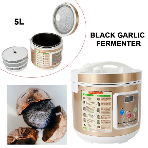 Fermenter til sort hvidløg - Automatisk fermenteringsmaskine - 5 l - 90 W - 12–15 dage - Intelligent styring - Pink