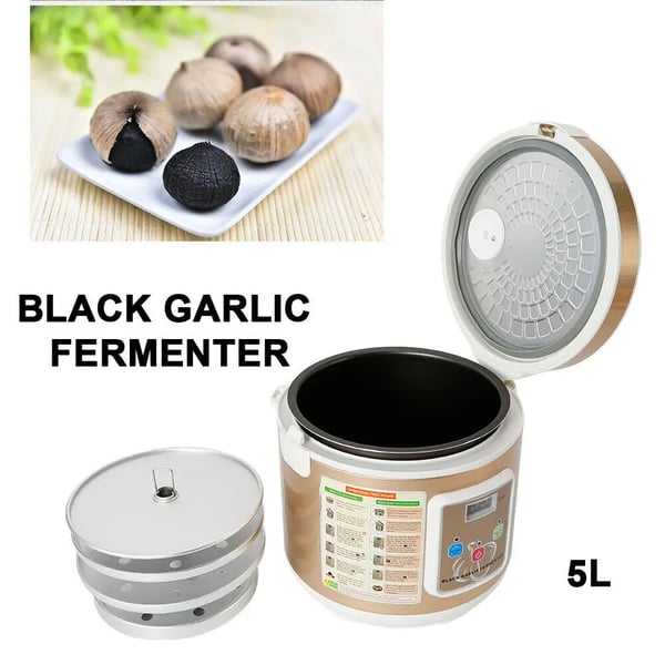 Fermenter til sort hvidløg - Automatisk fermenteringsmaskine - 5 l - 90 W - 12–15 dage - Intelligent styring - Pink