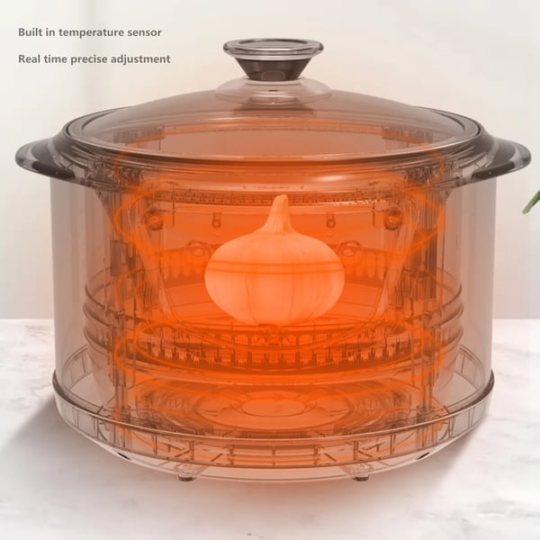Fermenter til sort hvidløg - Automatisk fermenteringsmaskine - 5 l - 90 W - 12–15 dage - Intelligent styring - Pink