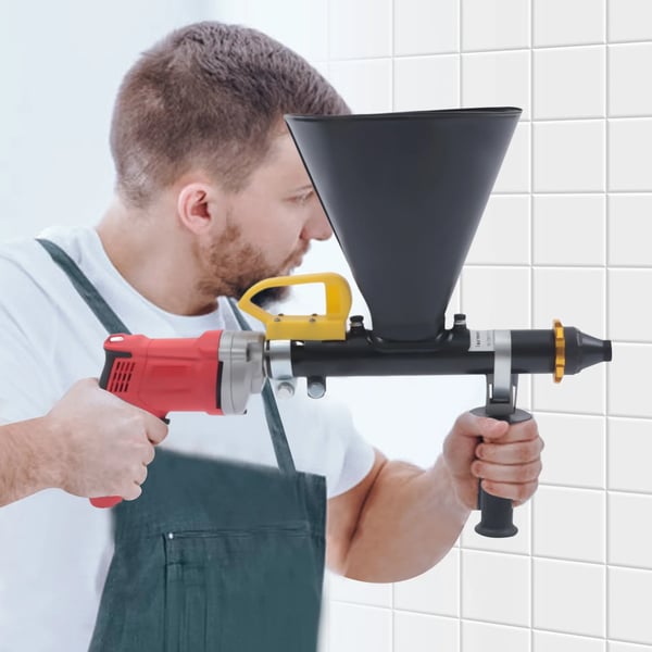 Elektrisk fugepistol, til mur- og flisefugning, cement-/mørtelpåfører, sort