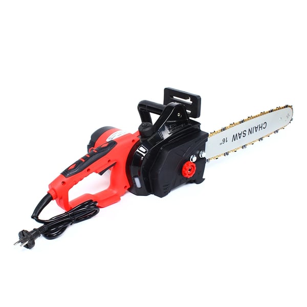 Elektrisk kædesav - 2000W - 40 cm sværd - 220V - EU-stik - Kobbermotor - Metalgear - Rød