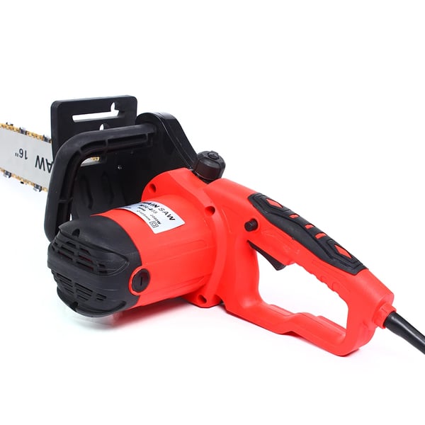 Elektrisk kædesav - 2000W - 40 cm sværd - 220V - EU-stik - Kobbermotor - Metalgear - Rød