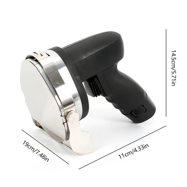 Sähköinen kebableikkuri - Gyrosveitsi - Johdoton - 80W - Ladattava - Metalli - Musta