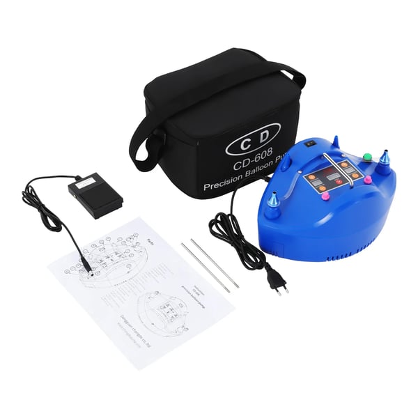 Automaattinen ilmapallopumppu, sähkökäyttöinen, 1200 W, 220 V EU-pistoke, 4 suutinta, määräohjattu täyttö