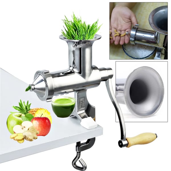 Juicepresser Saftpresser - Manuel - Rustfrit stål - Til bær, frugt & grøntsager - Str. M - Sølv