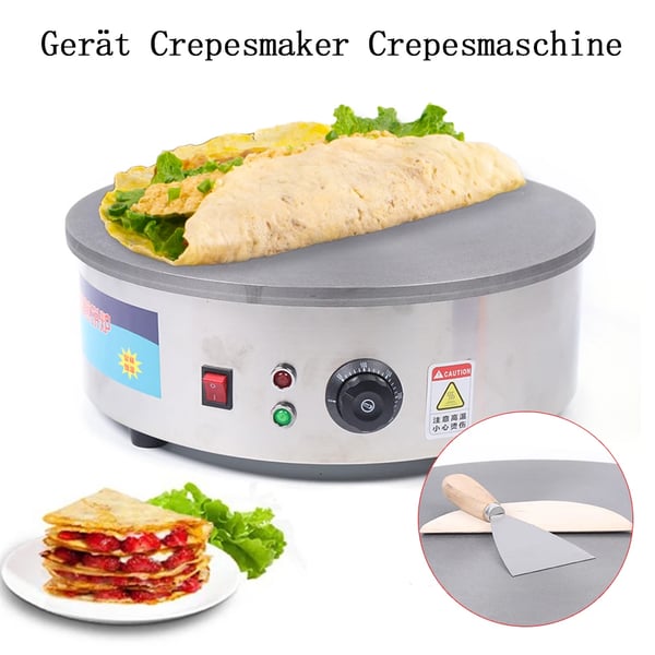 Elektrisk crêpe maker - SX-450P - 2800 W - 220 V - Non-stick belægning - Temperaturstyring - Hvid
