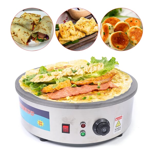 Elektrisk crêpe maker - SX-450P - 2800 W - 220 V - Non-stick belægning - Temperaturstyring - Hvid