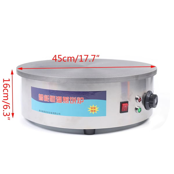 Elektrisk crêpe maker - SX-450P - 2800 W - 220 V - Non-stick belægning - Temperaturstyring - Hvid